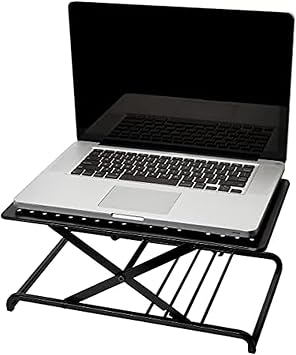 Artesa Laptop Metal Adjustable Riser Stand, 15-Inch, Black