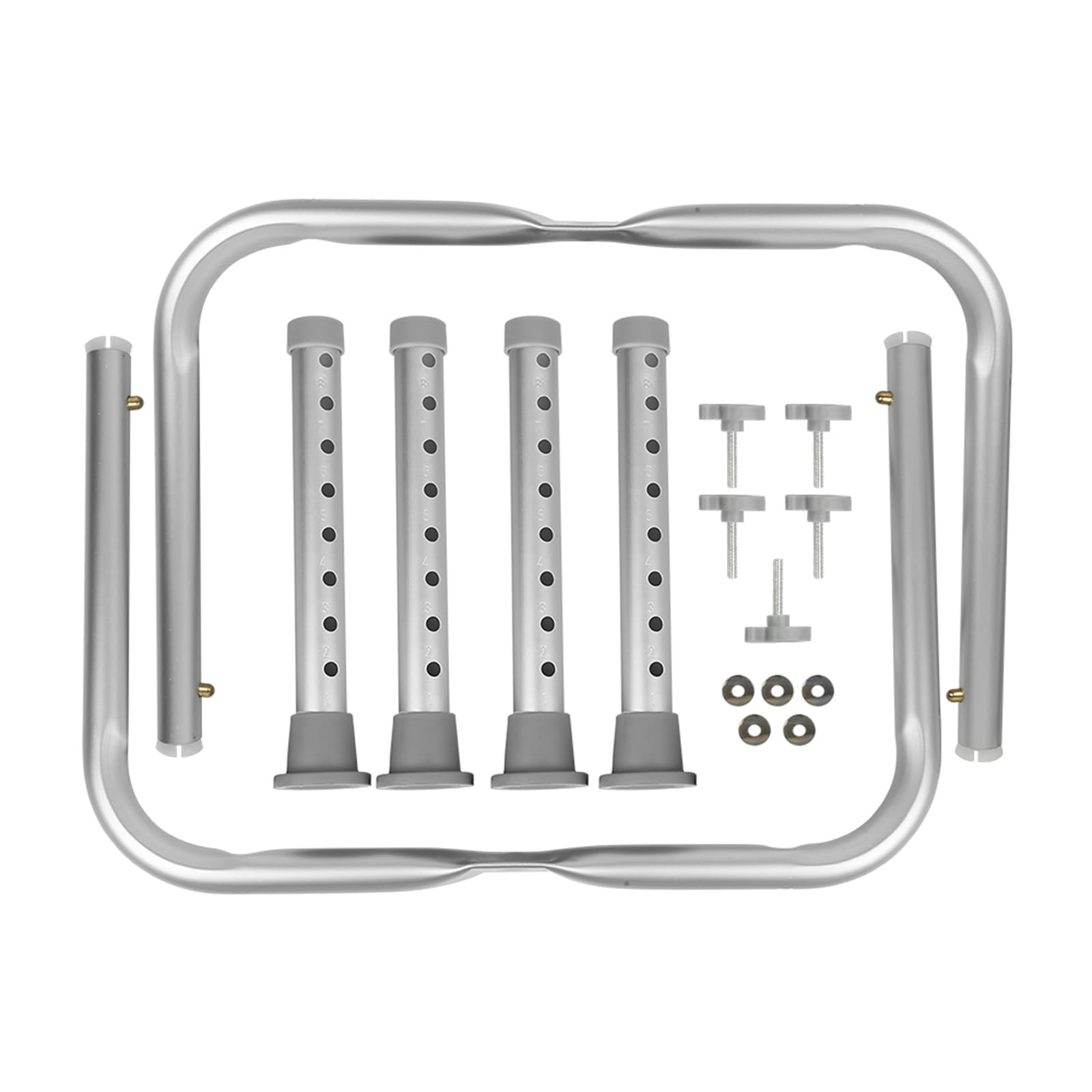 Silla de ducha, asiento de ducha ajustable en altura con orificios de evacuación asiento de baño en forma de U con patas antideslizantes, para el cuarto de baño