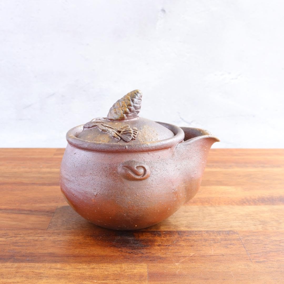 ㊾備前焼 宝瓶 登り窯 松 まつ マツ 手びねり 急須 ㊾備前焼 宝瓶 登り窯 松 まつ マツ 手びねり 急須 ㊾備前焼 宝瓶