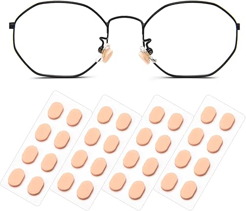 16 pares de almohadillas de nariz de espuma para la nariz, almohadillas adhesivas antideslizantes ajustables para la nariz para anteojos, lentes en