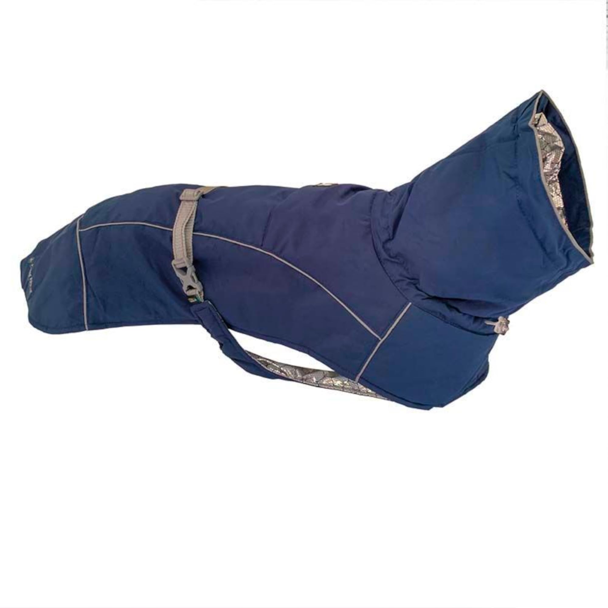 Crosses - Abrigo de Senderismo para Perros, Impermeable, Acolchado, Forro termorregulador, K2, Azul, Talla 45-260 g