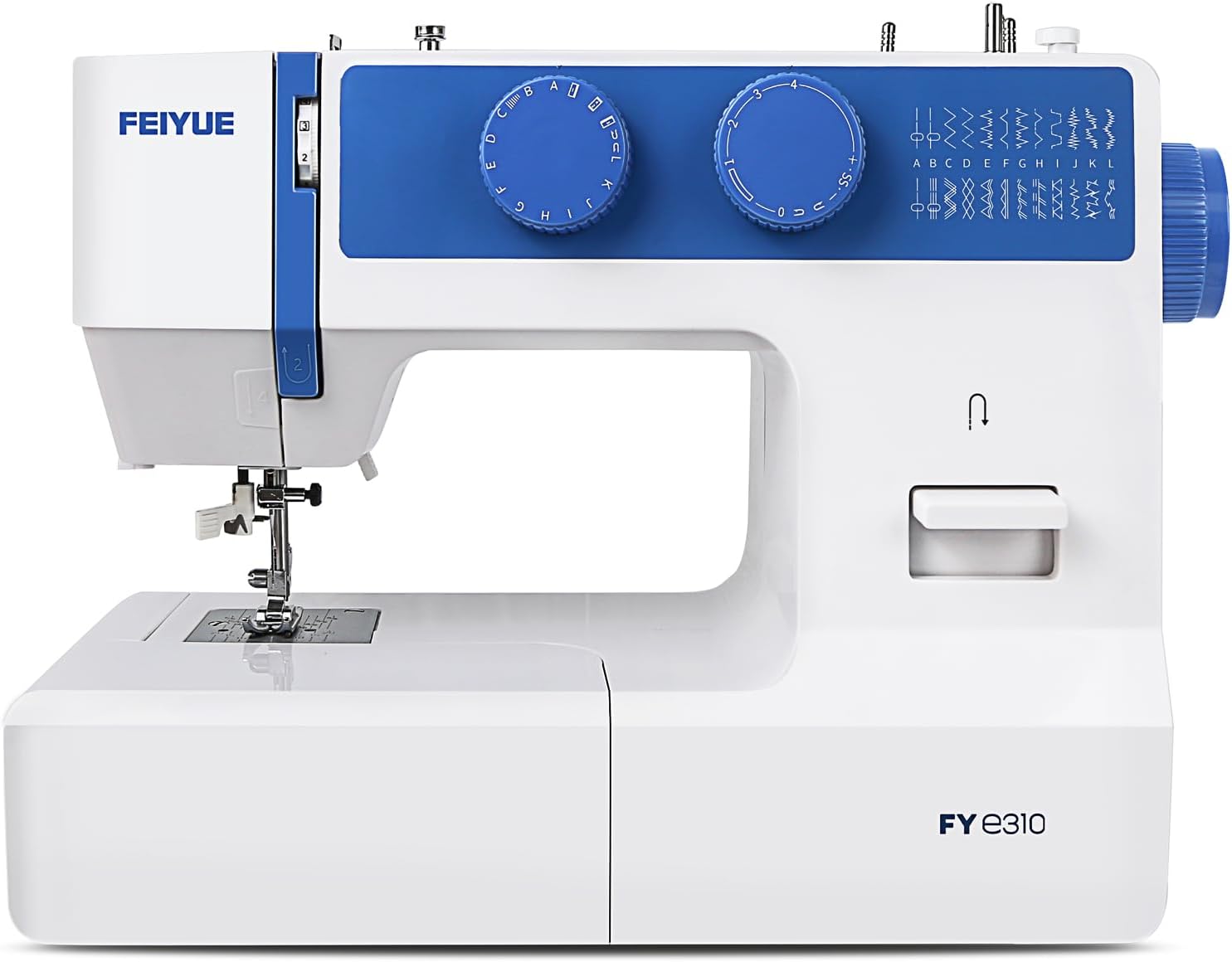 FEIYUE FYe310 Sewing Machine with Foot Pedal, Full Size, Heavy Duty & Portable, 6 Bobbins & 5 Included Sewing Feet