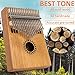 Kalimba Thumb Piano, AKLOT 17 Keys Finger Piano Solid Wood Note Carved Starter with Case Tune Hammer Study Booklet Stickers