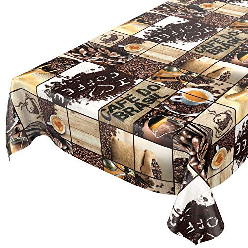 Wachstuchtischdecke abwaschbar Garten Tischdecke Wachstuch Rund Oval Eckig...