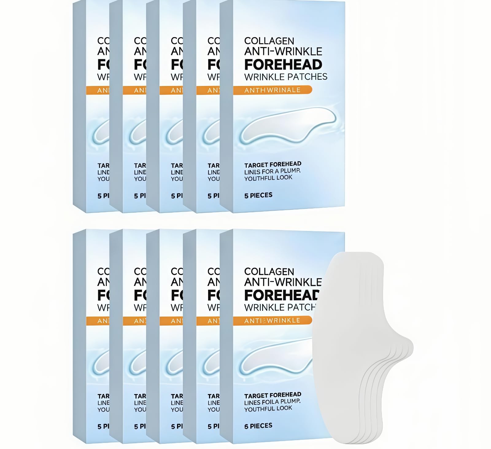 Face Tape Lifting Gesicht, Facelifting Pflaster gegen Zornesfalten,Anti Falten Pflasters für glattere Haut, Zornesfalten Patches Tape