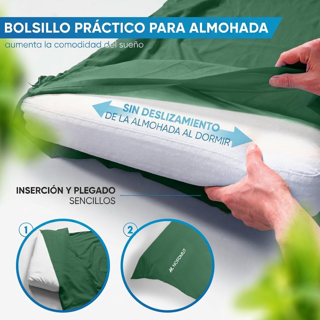 NORDMUT Saco de Dormir Ultraligero Microfibra Algodón Transpirable Compacto