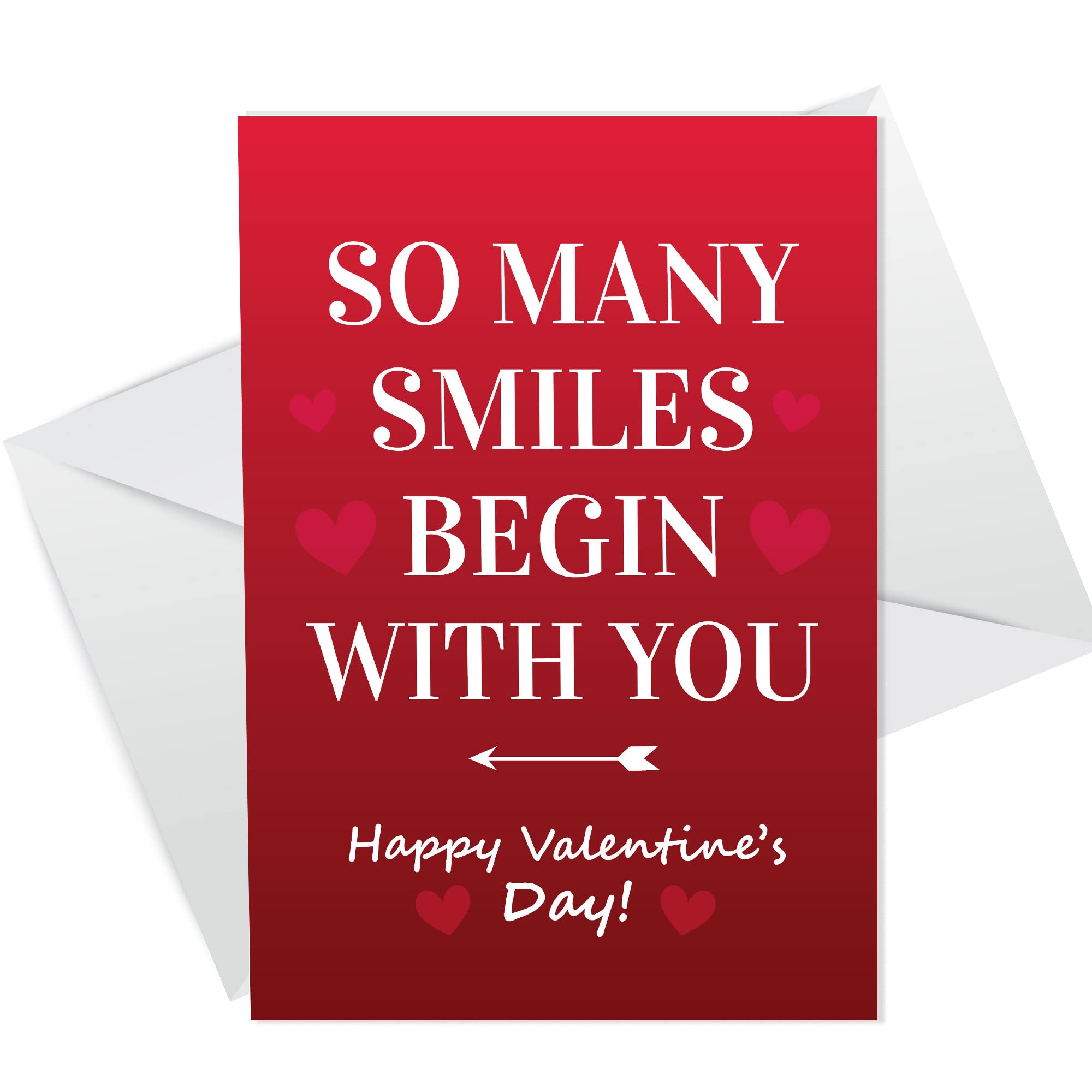 Valentines Day Card For Him Her SO MANY SMILES Soulmate Card Thank You Card