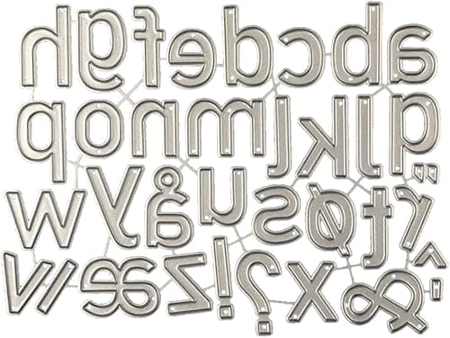 Troqueles del alfabeto para hacer tarjetas, troqueles de corte de metal, troqueles del alfabeto para álbumes de recortes, aniversario, cumpleaños,