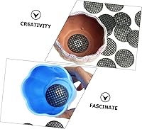 Vista 5 de Macetas de malla a prueba de fugas, 100 unidades, a prueba de fugas, almohadilla de agujero para maceta, maceta redonda, bonsái, transpirable