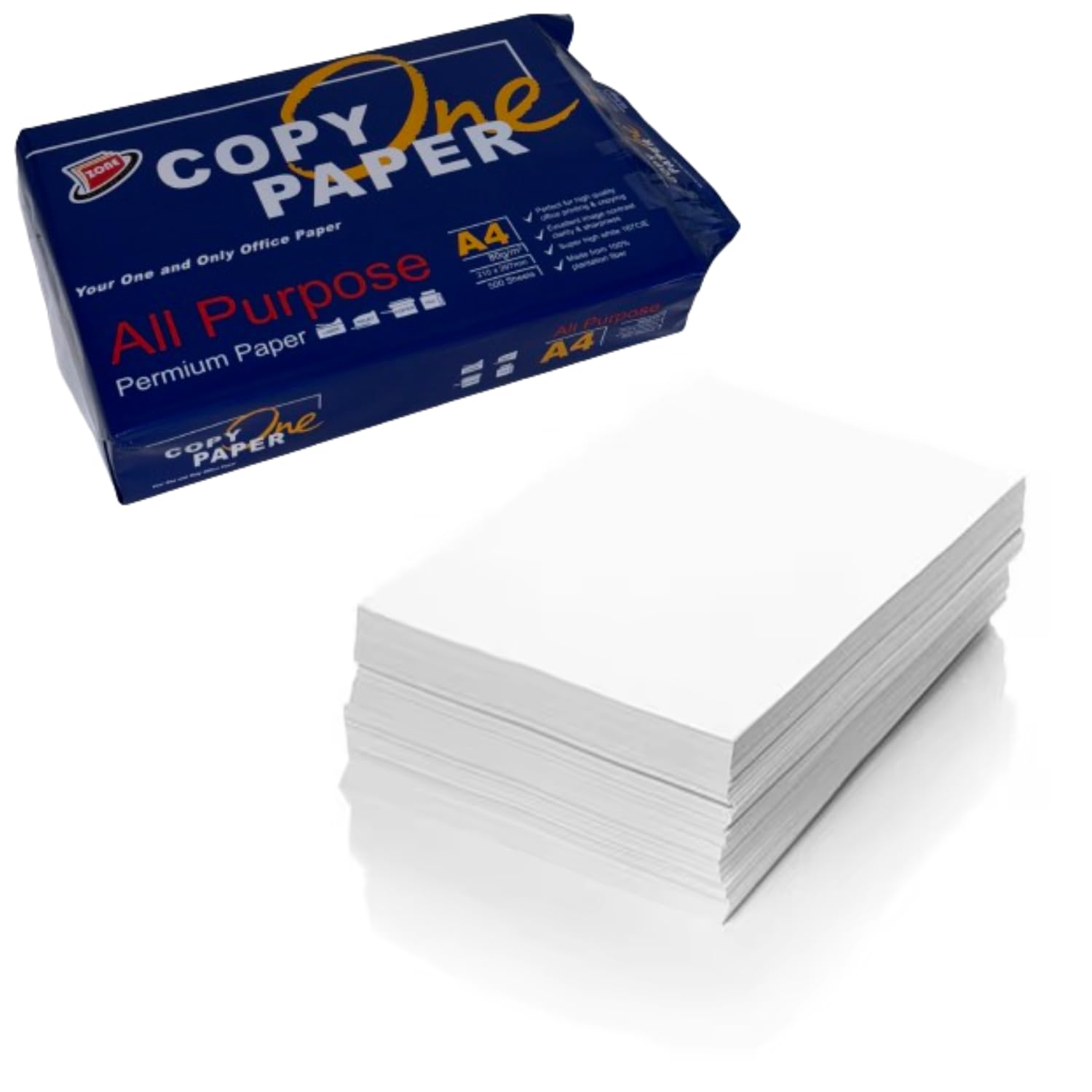 Bargain House Printer Paper, Office A4 Paper, Premium Paper 24 Lb, 8.5 x 11-1 Ream (500 Sheets) Multi-Purpose White Paper Essential for Every Sector - Home, Office, & Beyond A4 Xerox (Pack of 2)