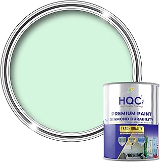 HQC Weather Shield Smooth Masonry Paint | 5L in 30+ Colours | Storm Proof, Scrub Resistance & Waterproof | Weatherproof Technology Designed with Acrylic Resin for Ultimate Protection Mint Green