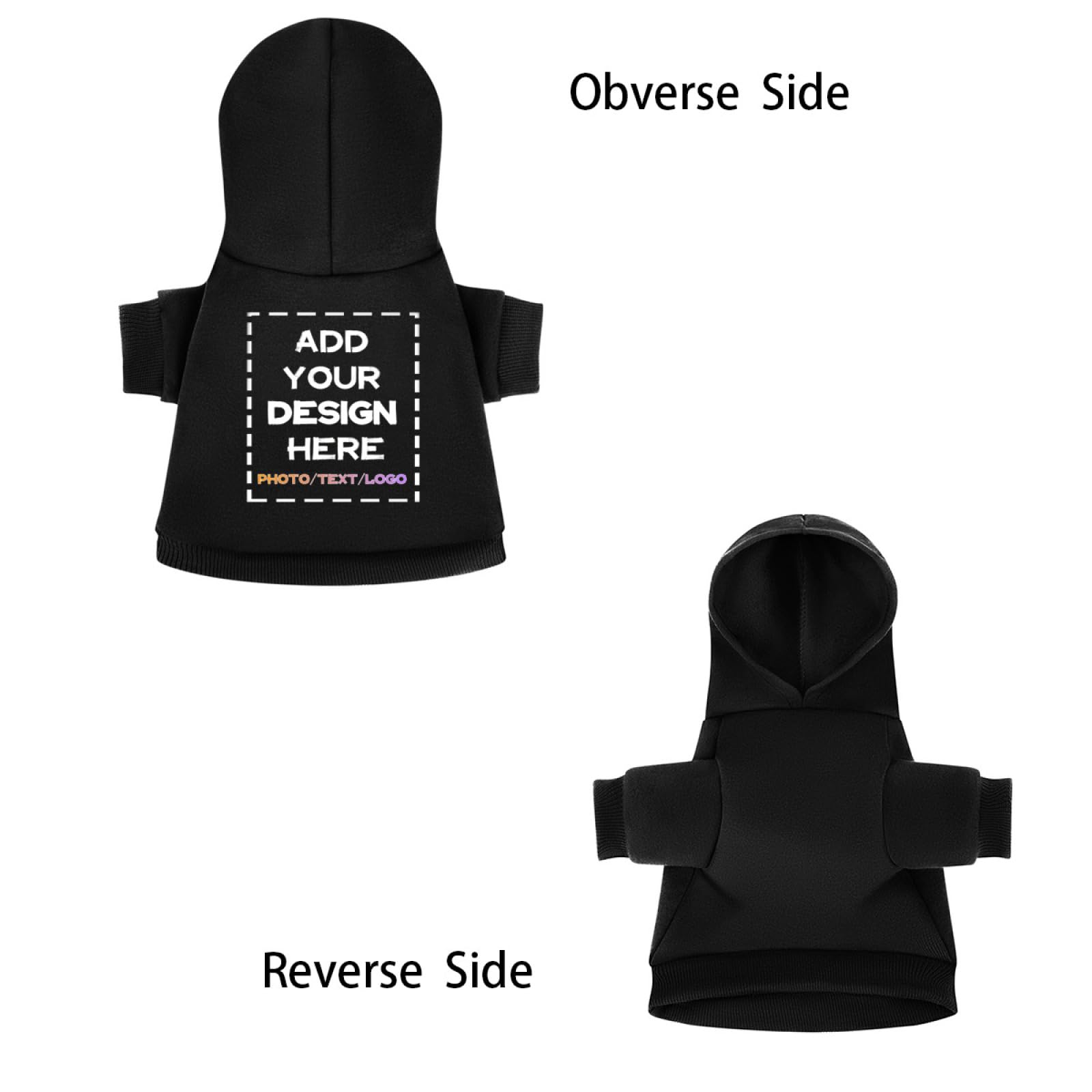 Sweat-Shirt personnalisé pour Animaux de Compagnie avec Texte Photo de nom, Sweat-Shirt pour Chien personnalisé, Pull à Capuche personnalisé pour Chiens et Chiots Chats, Cadeaux personnalisés
