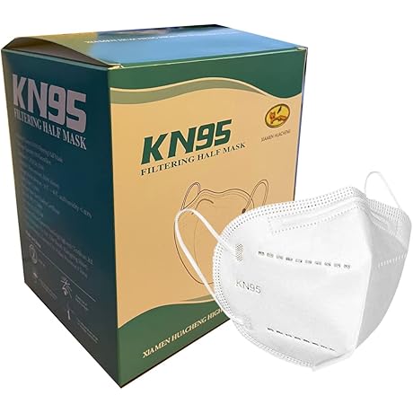 50 Pack Individually Wrapped N95 Approved Non-NIOSH Respirator Mask - 5 Layer Protection GB2626-2019