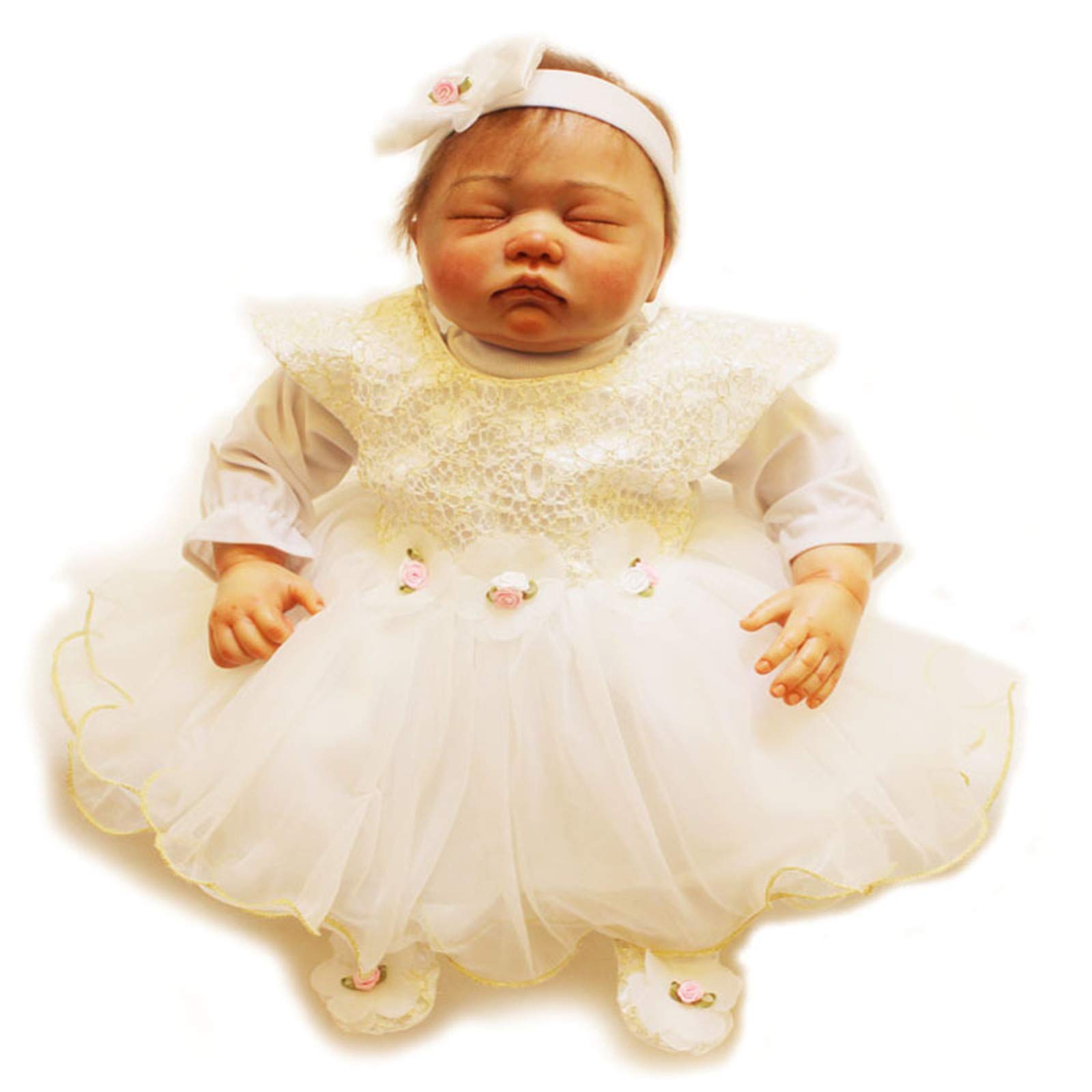 The Reborn Baby Doll 49Cm Realistic Design Is Suitable for Bath Toys for Children Over 3 Years Old, The Best Companion Gift