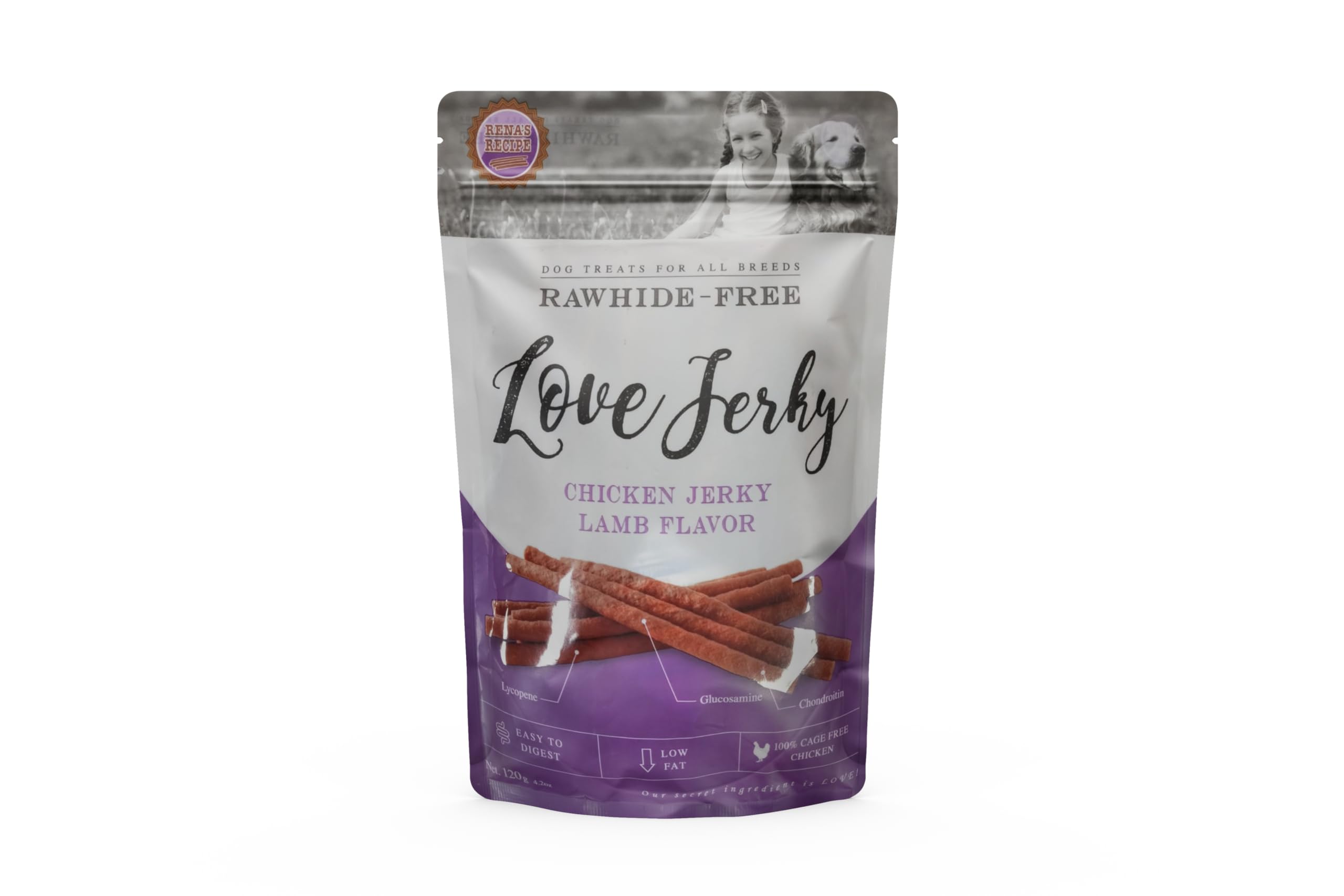 Renas Love Chicken Jerky Lamb Flavour Chicken Sticks for All Breeds of Dogs, Raw-Hide Free, 100% Cage Free Chicken, Low Fat, Easy to Digest, 120g (Single Pack) (B094D1SG5W) Amazon Price History, Amazon Price Tracker