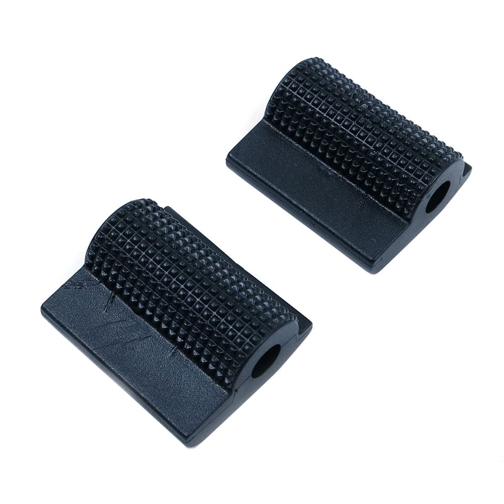Set di 2 copripedale per leva del cambio, in gomma nera, design antiscivolo, diametro interno 8 mm, accessorio di protezione per moto
