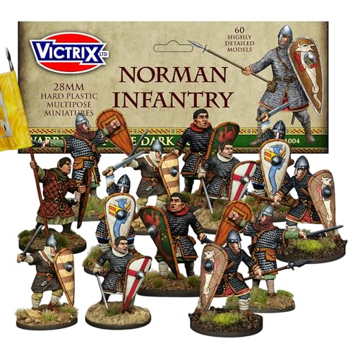 Figuras Norman Infantry Miniaturas 28mm 60 Piezas miniatura 1