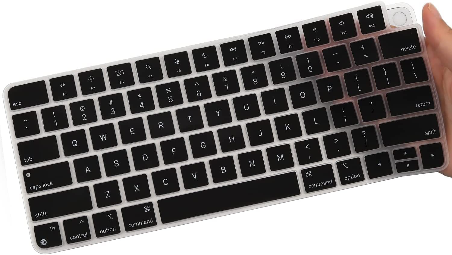 Oaky Premium Keyboard Skin Cover Apple iMac 24 Inch 2021 Magic Keyboard with Touch ID A2449, A2450 Keyboard Cover Skin, Keyboard Skin Accessorie Silicon Black