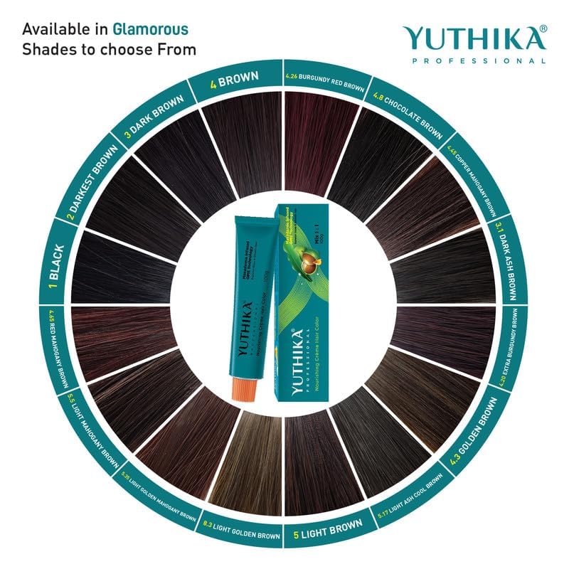 Image of YUTHIKA Professional Creme Hair Color 100gm Dark Brown 3.0