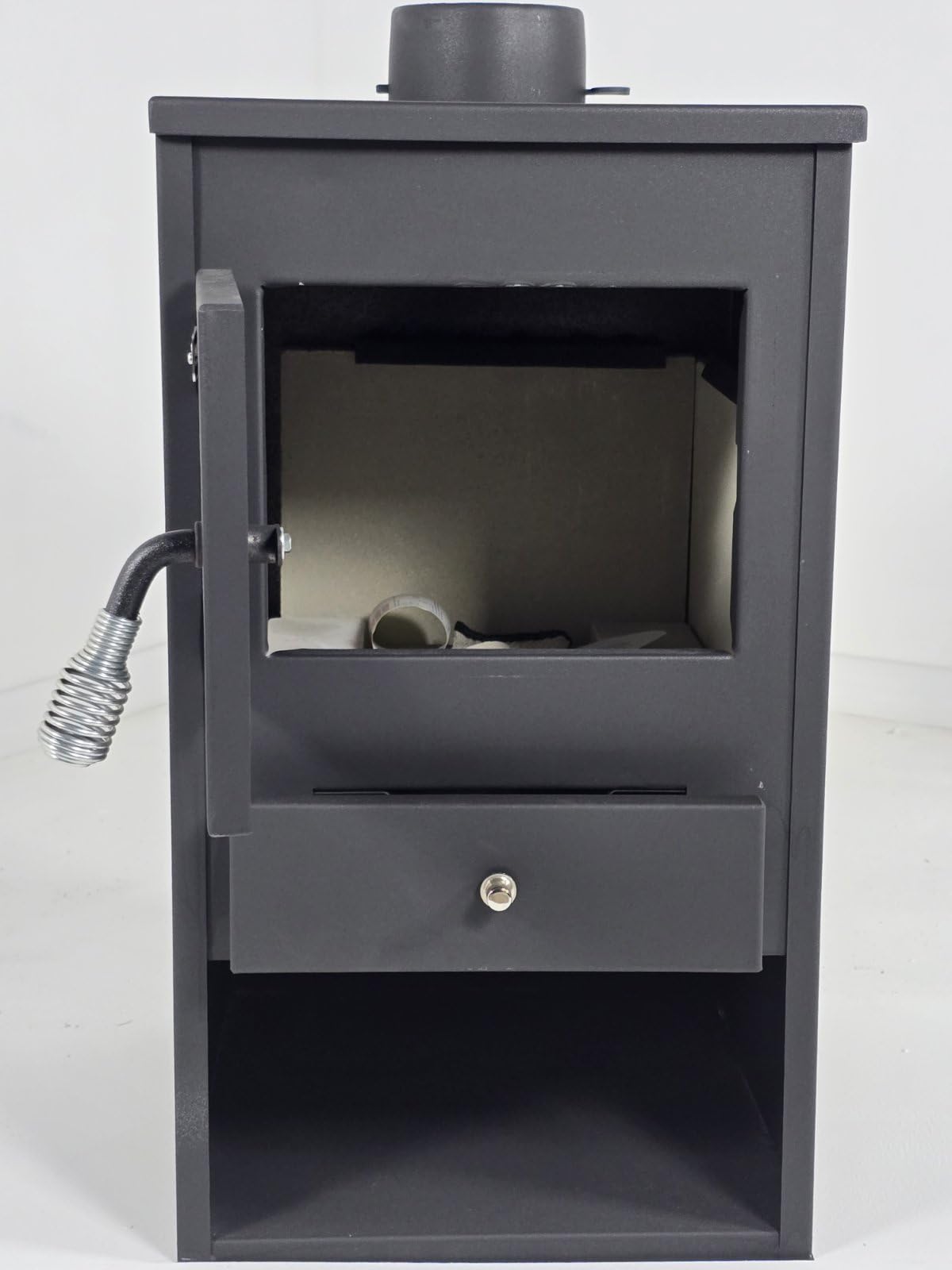 Stufa a legna a combustibile solido camino legna bruciatore in acciaio coperchio e falda 8,4 kw