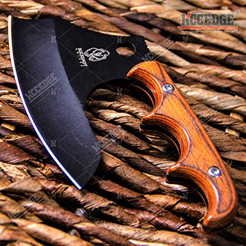 Tactical Knife Hunting Knife Survival Knife Full Tang Hand Axe Fixed Blade Knife Razor Sharp Edge Camping Accessories Camping Gear Survival Kit Survival Gear Tactical Gear 76445 (Black) - Thumbnail 2