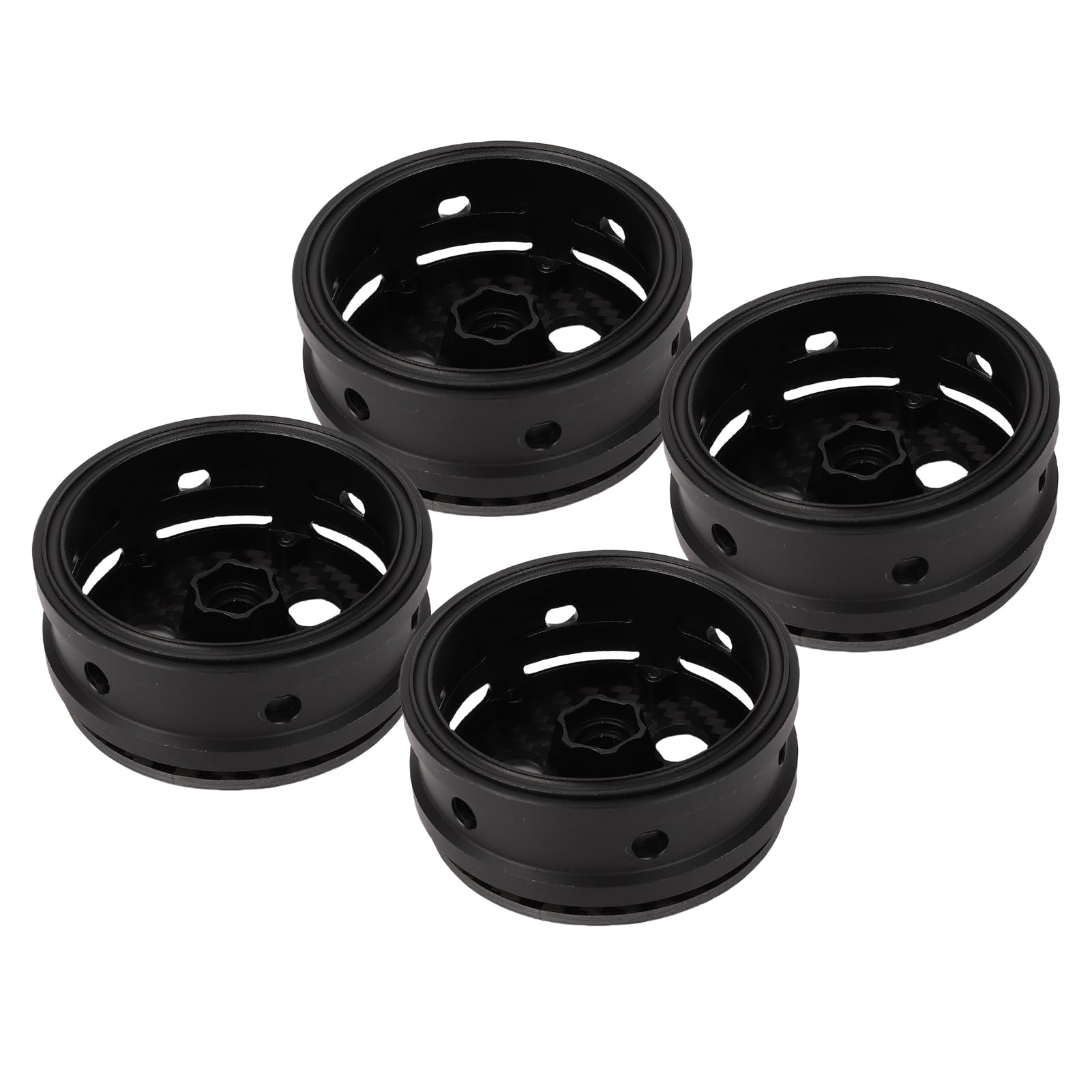 Generic Autentyczny Design 2,2" Lekki Zestaw Felg RC z Włókna Węglowego do Wspinaczki dla Entuzjastów Gąsienic RC z Włókna Węglowego