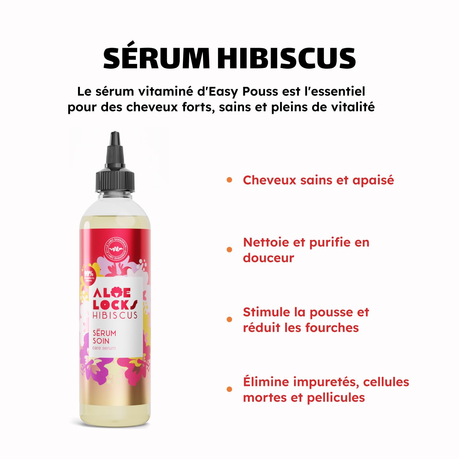 ALOÉ LOCKS | Champú Refresh con Hibisco 250 ml + Sérum de Tratamiento con Hibisco 250 ml | Locks, Trenzas y Peinados Protectores | Limpieza, Hidratación Duradera, Reparación y Crecimiento
