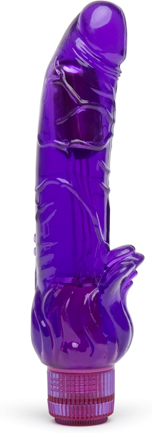 Lovehoney Triple Tickler Vibrating Dildo - 9 Inch Realistic Dildo - G-Spot Vibrator for Women and Clitoral Stimulator - Twist Base Multispeed Vibrator - Adult Sex Toy - Waterproof - Purple