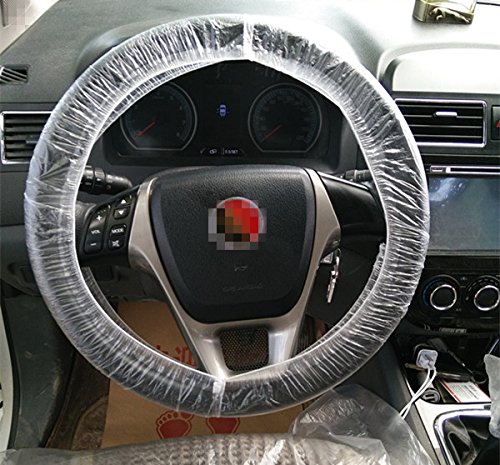 Set/100Pcs Car Steering Wheel Cover For Universal Disposable Plastic Covers New #TOP5