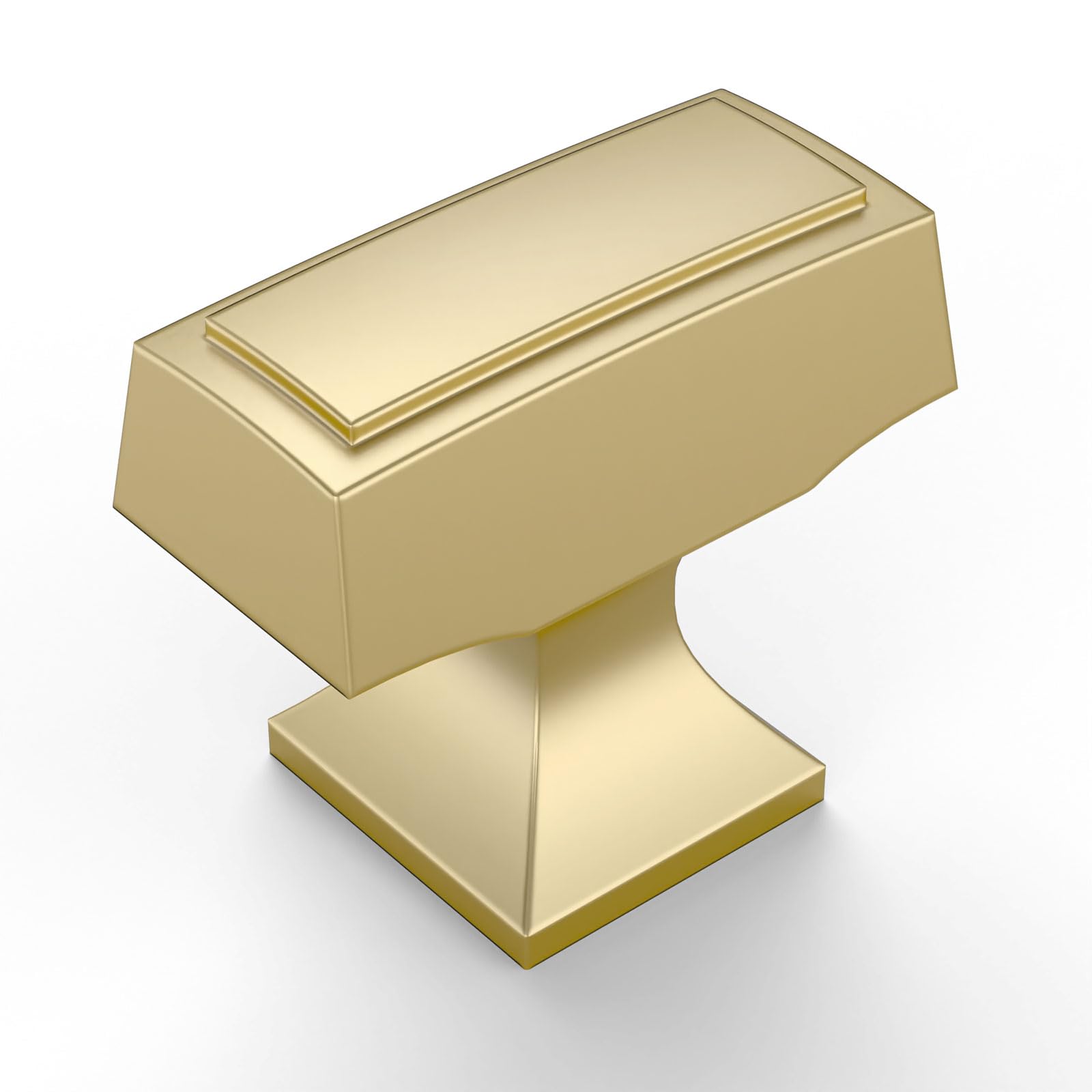 Amerdeco 10 Pack Brushed Gold Cabinet Handles - 1.3 Inch(33mm) Single Hole Drawer Knobs and Pulls for Bathroom Cabinets