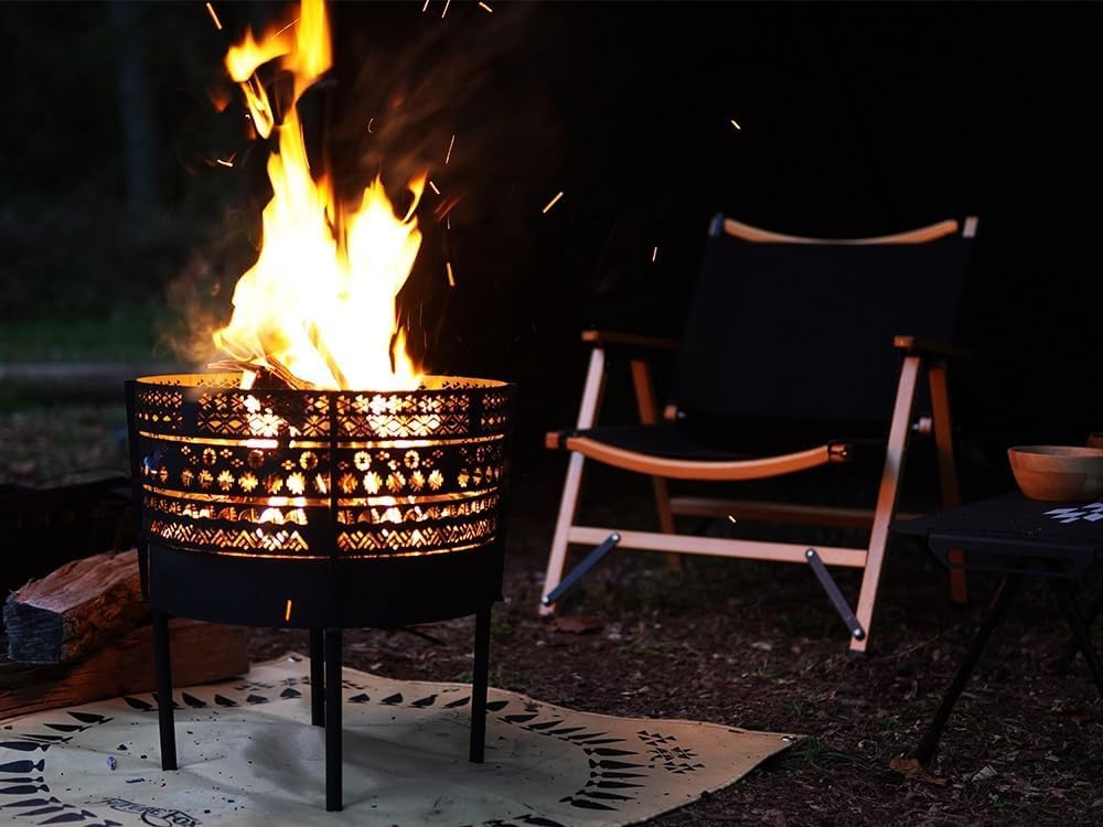 Amazon | 焚き火台 焚火台 組み立て式 たき火台 焚き火 たき火 40cm