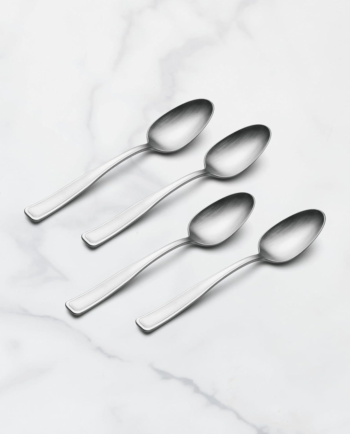 Oneida Reid Dinner Spoons Silverware Set for 4, Flatware