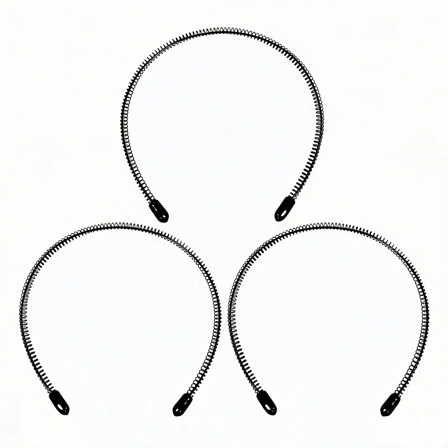 - Mens Metal Headband, Unisex Black Headbands for Women, Hair Bands for Women's Hair, Adjustable Metal Headband For Outdoor Sports And Daily Wear. (3 Pcs)