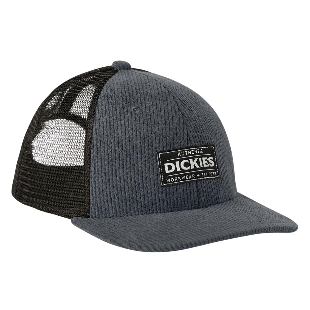 Dickies Men's Low Pro Corduroy Trucker W/Woven Pat, Grey, One Size