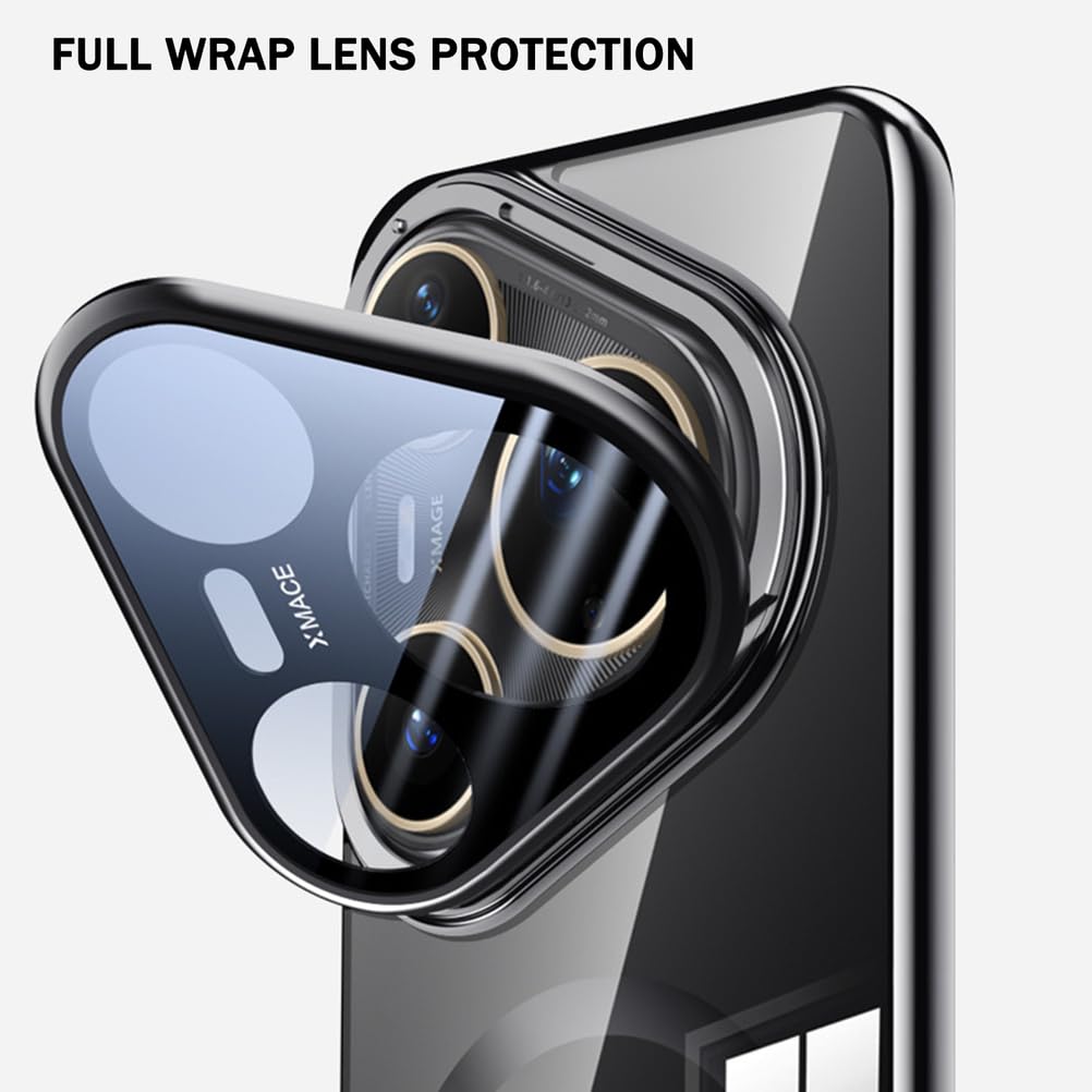 Rot,80, Handyhülle Für Huawei Pura 80 Ultra/80 Pro +/80 Pro/80, Kameraschutz Ständer Hülle Galvanisierte Transparent Nie Vergilbung Schutzhülle