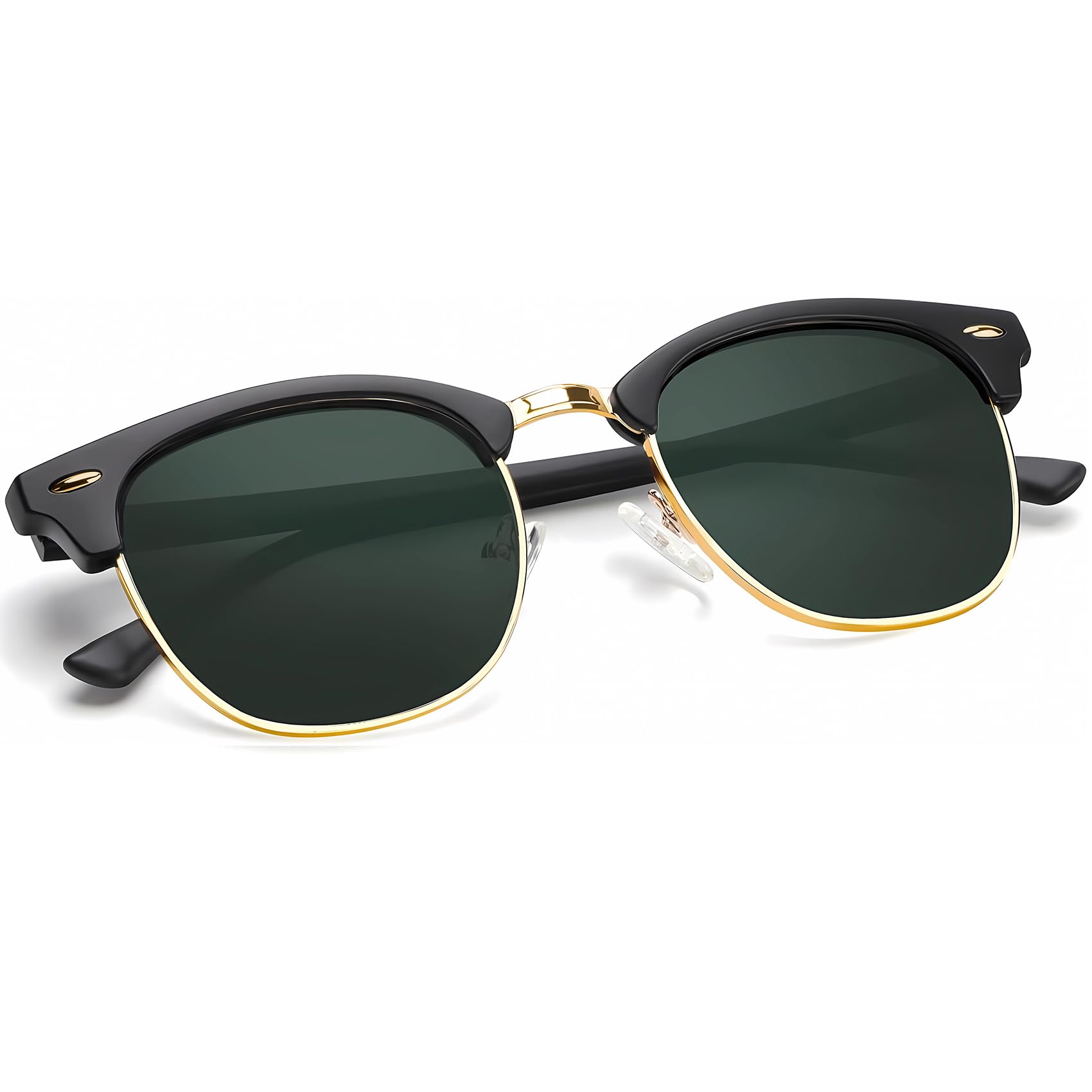 KALIYADIPolarized Sunglasses for Men and Women Semi-Rimless Frame Driving Sun glasses UV Blocking