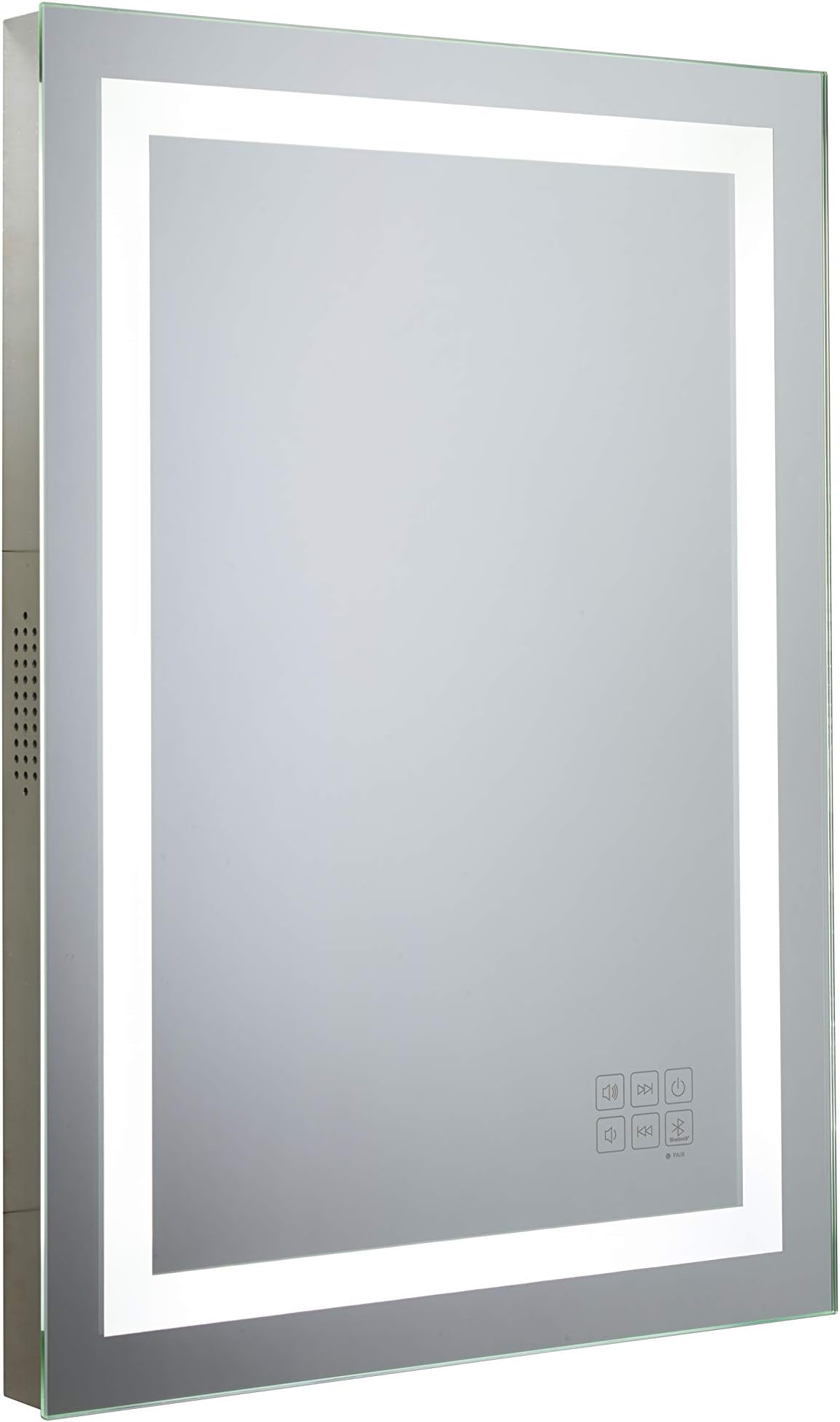 Roper Rhodes Beat 500 Portrait Bluetooth Bathroom Illuminated Audio Music Mirror - Built In Stereo Speakers, Demister & LED Lighting