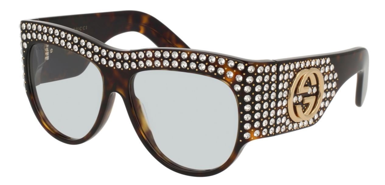 Sunglasses Gucci GG 0144 S- 001 AVANA LIGHT BLUE
