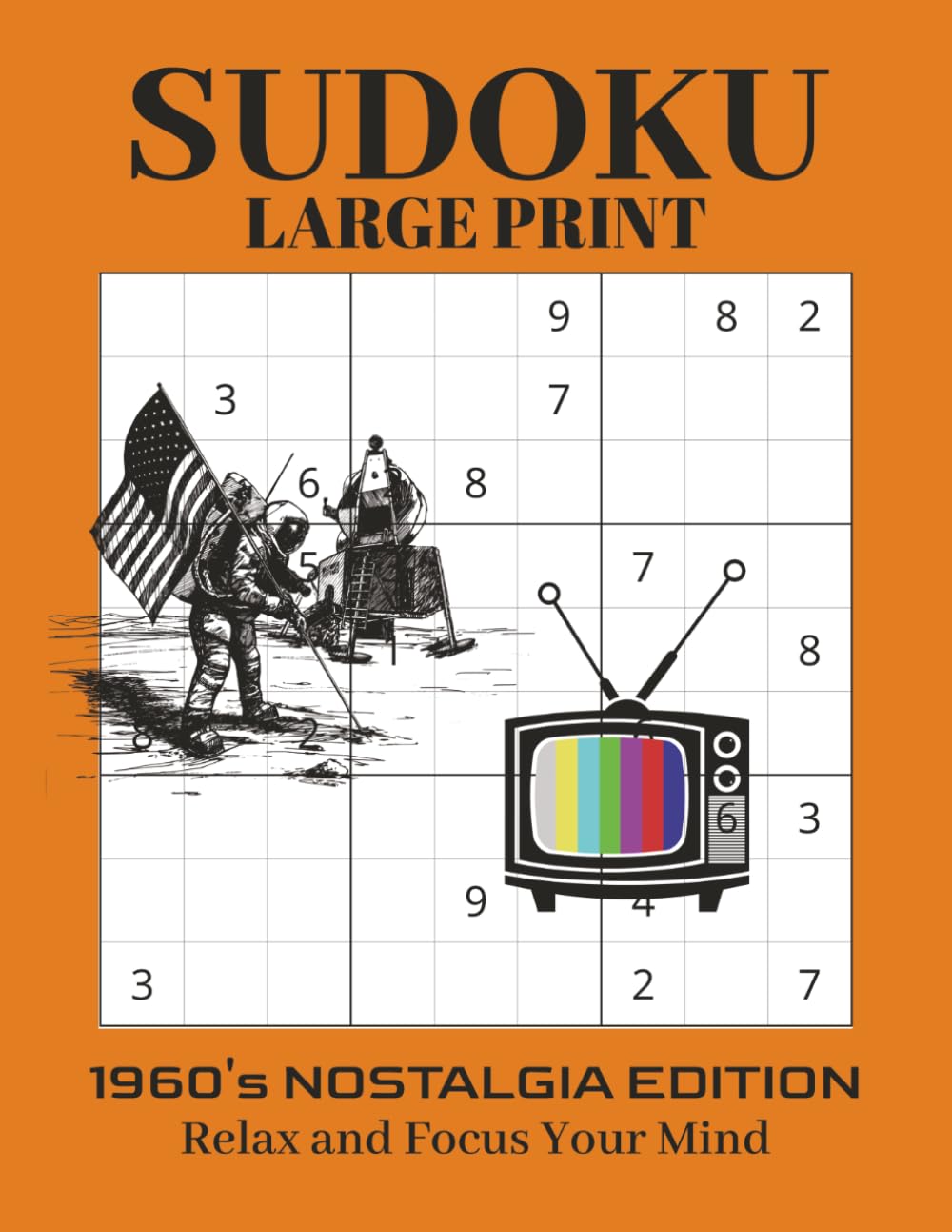 Large Print Sudoku for Seniors: 1960s Nostalgia Edition: Relaxing Brain Games with Easy Sudoku Puzzles, Large Print Format, and Nostalgic 1960s Music, TV, and History Facts