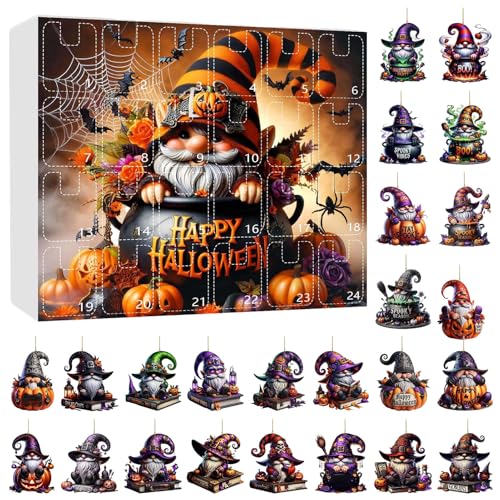 Auxidwk ハロウィン カウントダウン - 24日間 カウントダウン カレンダー - 2Dアクリル製 ハロウィンデコレーション ツリーディスプレイ用 室内用 お化け屋敷用 暖炉用
