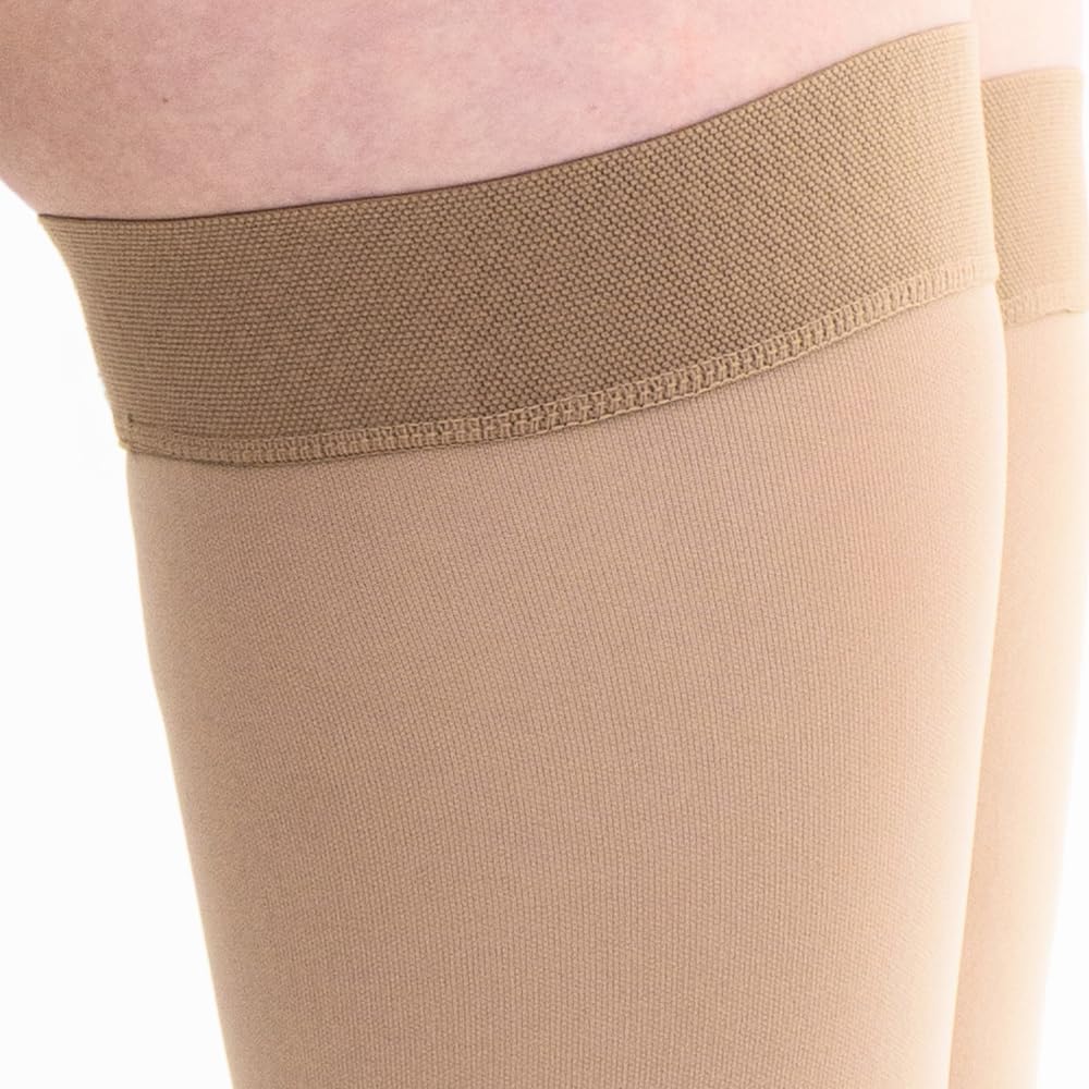 Dott. Piazza Autoreggenti Terapeutiche in Microfibra Soft - Classe I di Compressione - CL1- K1- Punta Aperta - Beige