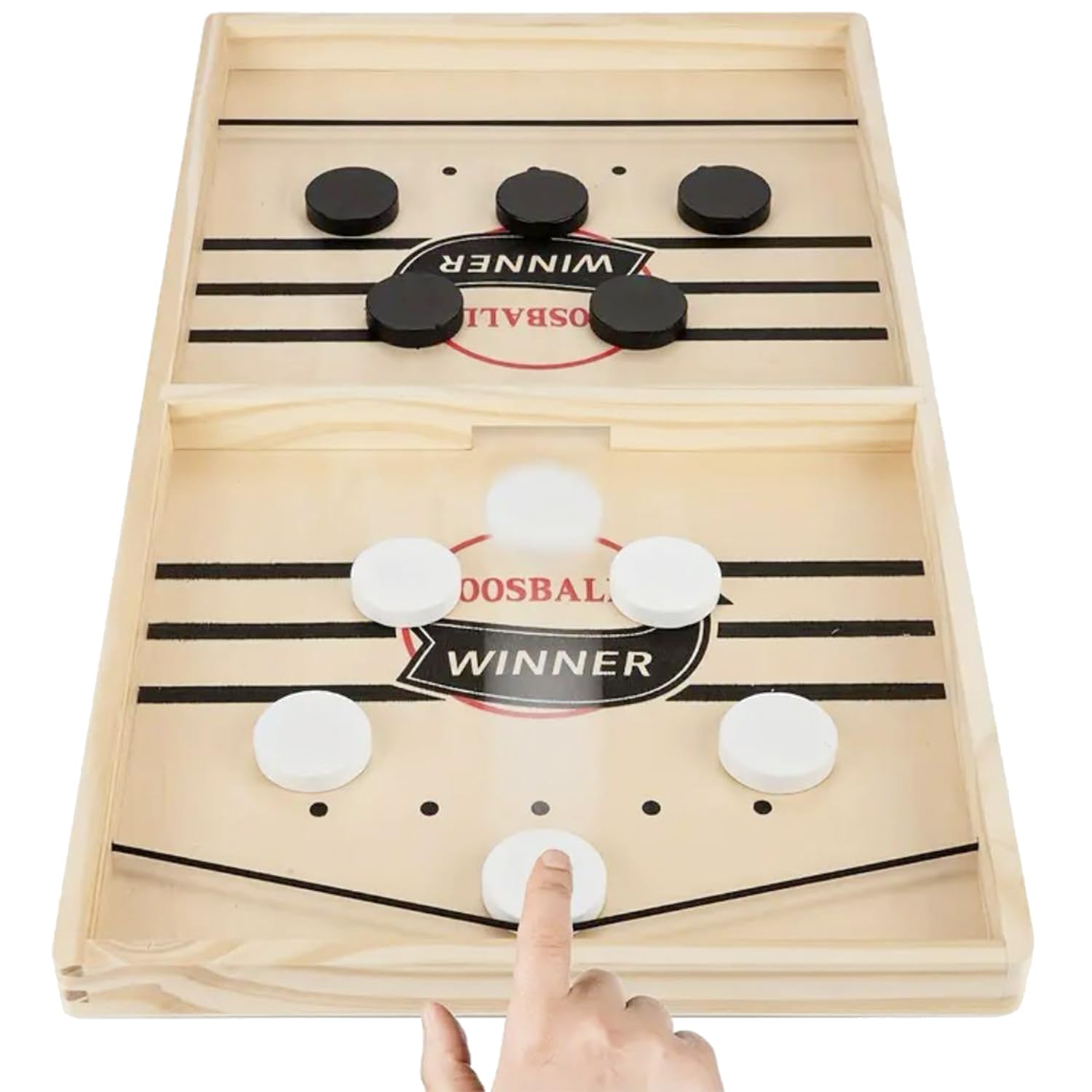 Amazon | 卓上 ボードゲーム スリングホッケー 弾いて穴に通す 木製