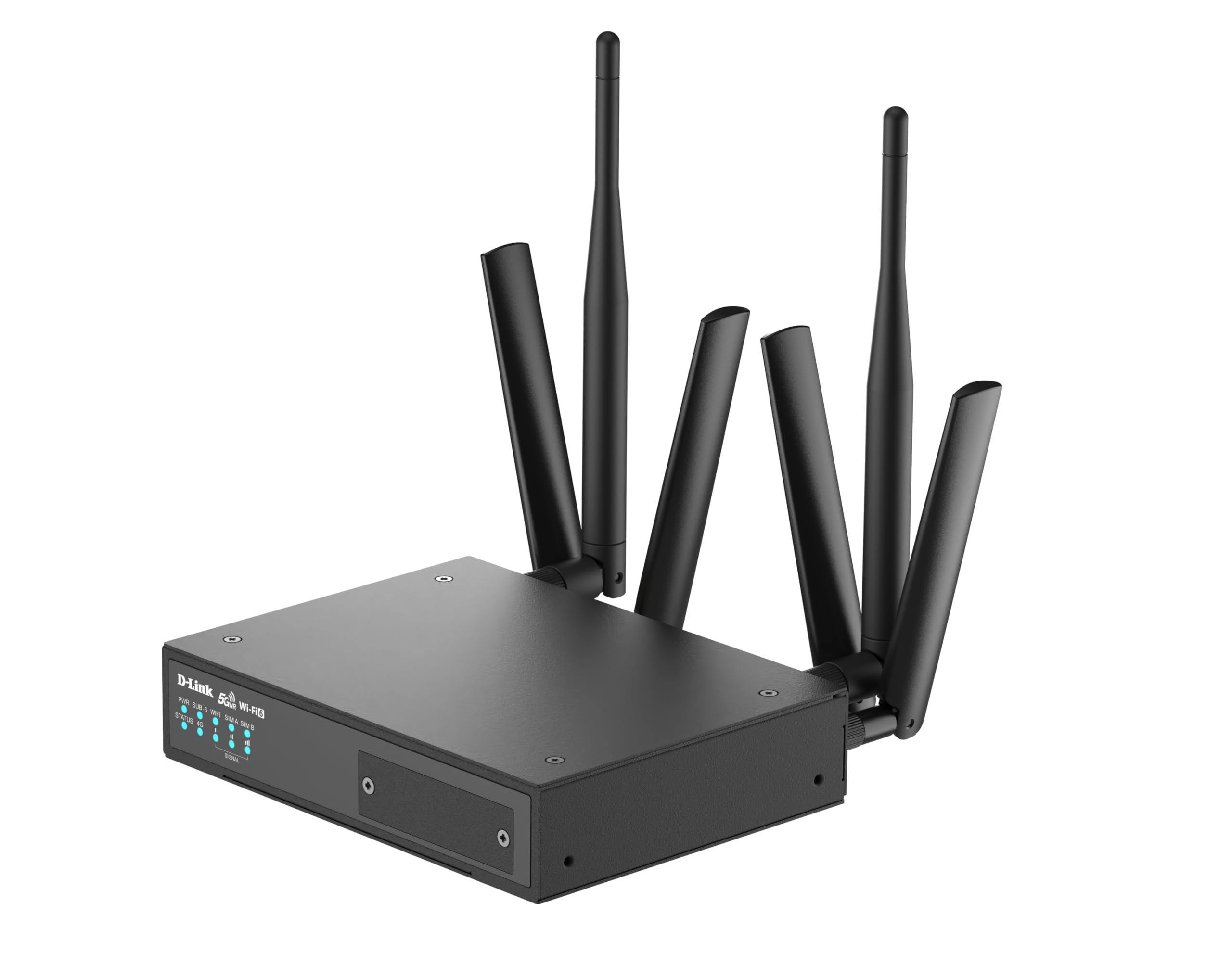 D-Link DWM-550-G Routeur M2M 5G Industriel, Dual SIM Failover, 5G NR & 4G LTE, Wi-Fi 6 AX1800, Sécurité VPN, Conception robuste -30~70°C, Multi-WAN avec basculement automatique & équilibrage de charge