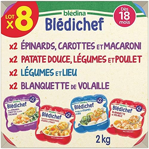 Bledina Bledichef Repas Bebe Des 18 Mois 4 Recettes 250g Packx8 Amazon Fr Epicerie