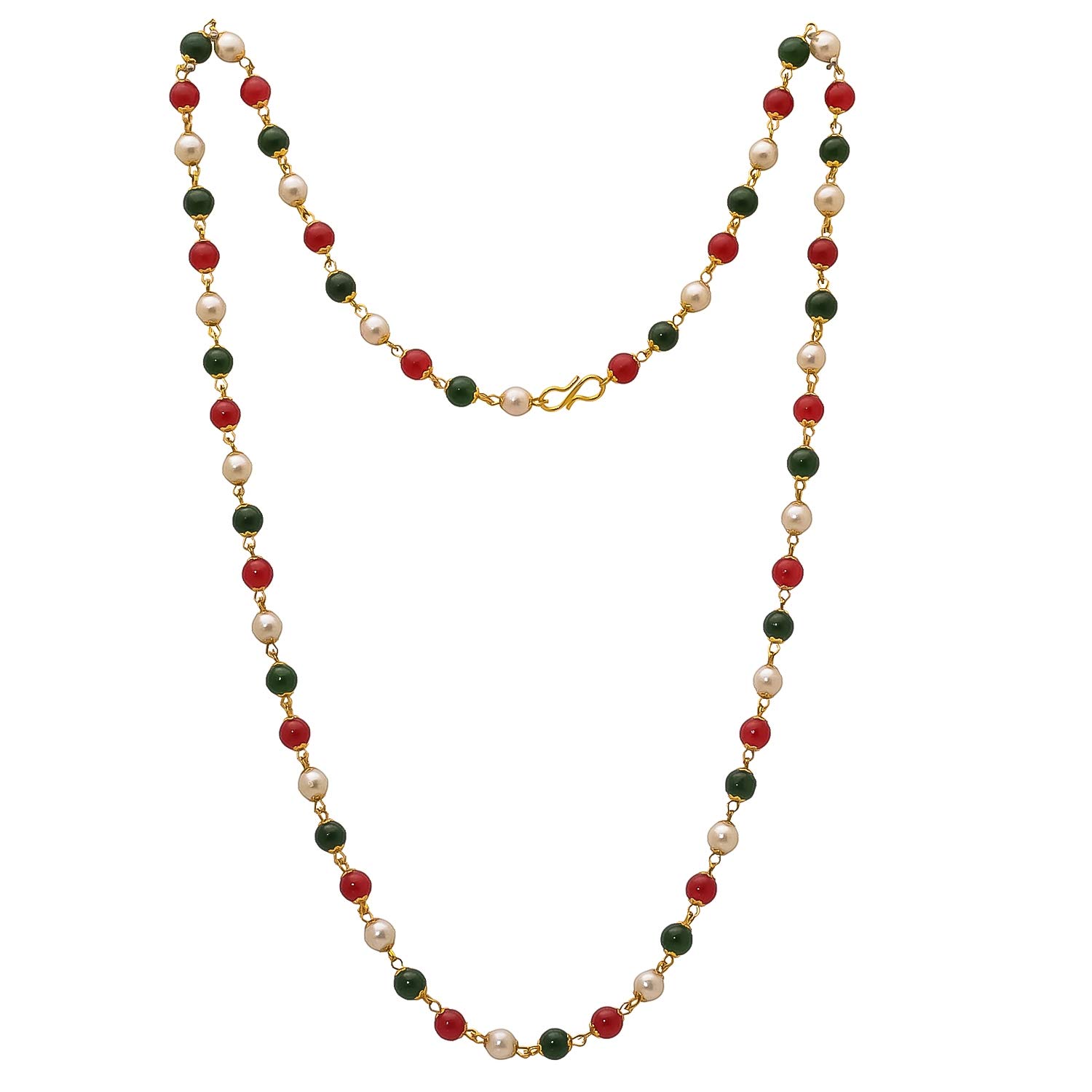Jewar Mandi Gold Plated Chain 24 Inch Multi-Gemstones Designer Real Look, Real Handmade Spacial Designer Jewelry for Women & Girls 8310 (B07TKYFVH5) Amazon Price History, Amazon Price Tracker