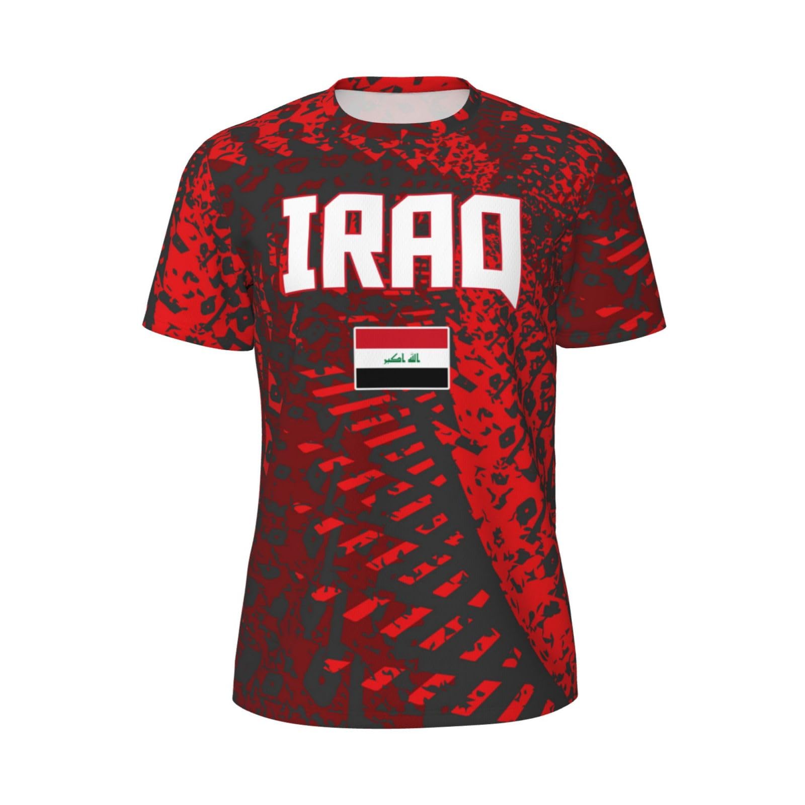 DABOYOZHZH Iraq Flag Cool Iraqans (143) Sports Jersey Mesh T-Shirt 3D Print for Running Cycling Soccer Tennis Fitness Climbing Shirts