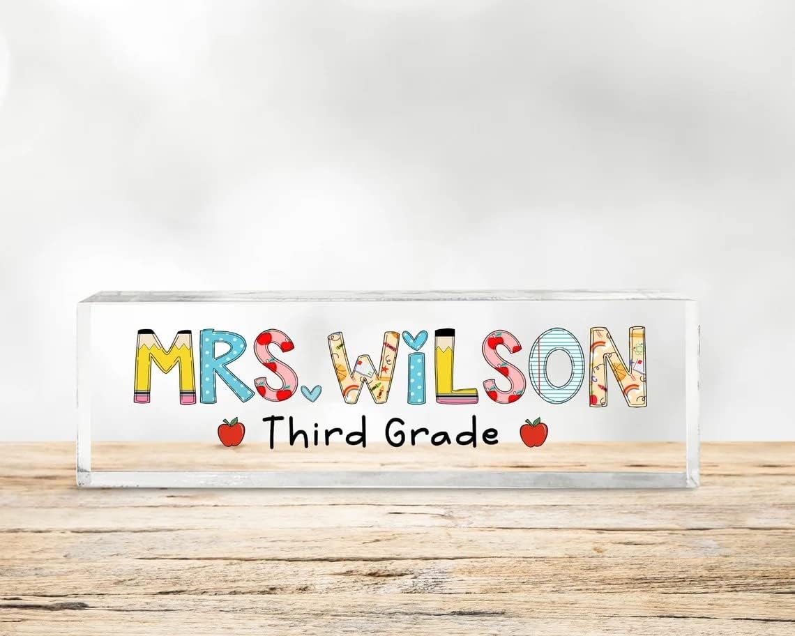 Personalized Teacher Gift In Bulk, Custom Teacher Name Desk Name Plate Plaque, Gifts For Teacher, Teacher Name Sign, Teacher Appreciation Gift, Teacher Gifts Teacher Desk Name Plate, Teacher Desk Sign