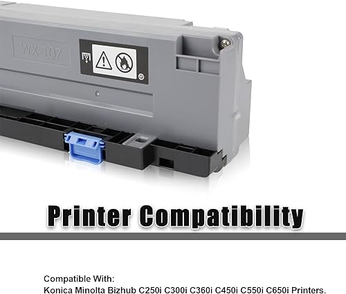 Vista 2 de ValueColor Compatible con WX-107 WX107 Caja de tóner residual de repuesto para impresoras Konica Minolta Bizhub C250i C300i C360i C450i C550i C650i.