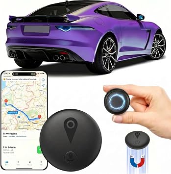 GPS Tracker Auto(Kompatibel mit iOS & Android) GPS Tracker Auto Ohne ABO Integrierte,2026 Neues Globale Abdeckung Weltweite IP67 für Autos,Motorräder,Fahrrad,Starke Magnetische Saugkraft