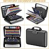 Fireproof File Organizer Hard-Shell Case Fireproof with 13 Accordion File Folder, for Important
